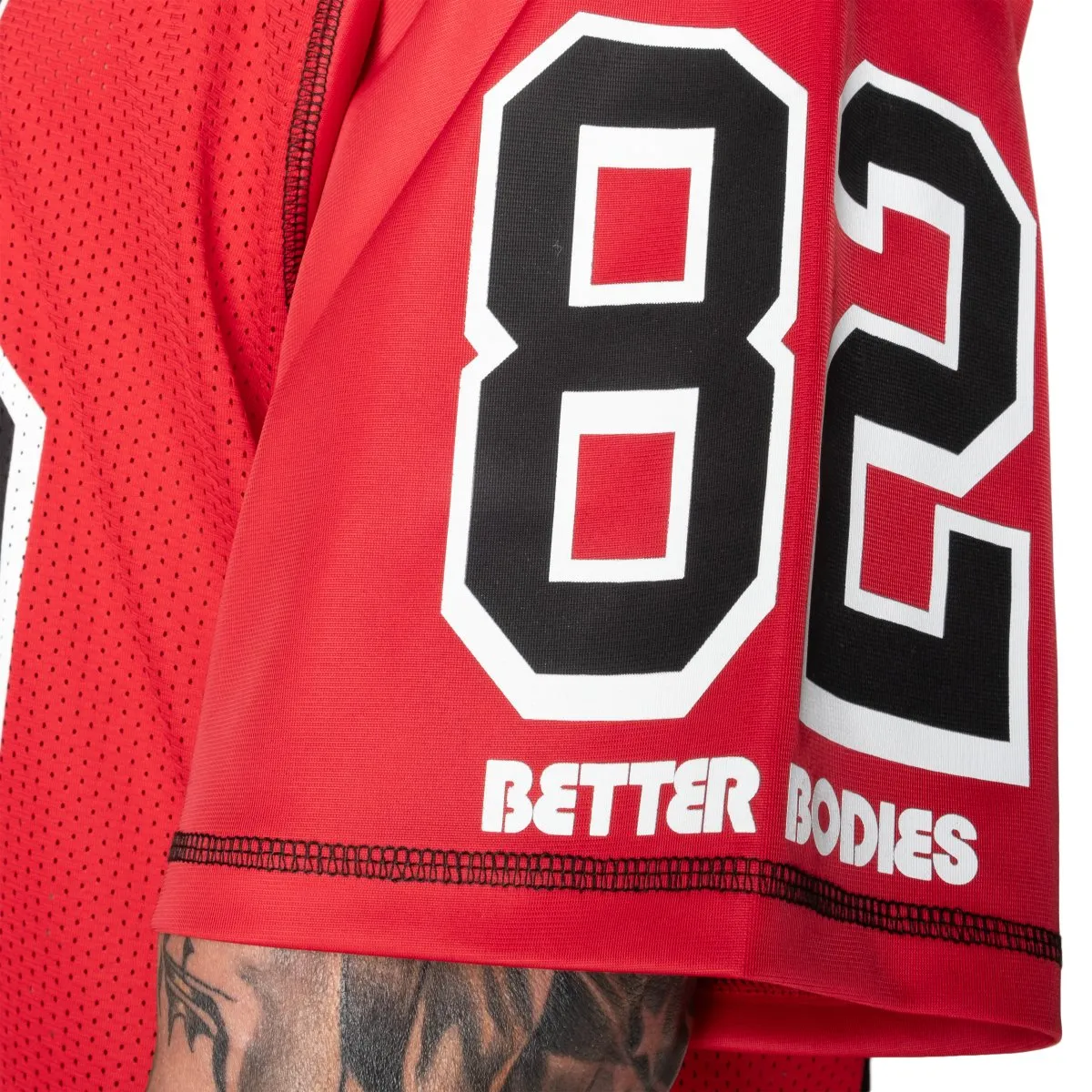 Better Bodies Legacy Football Tee - Chilli Red