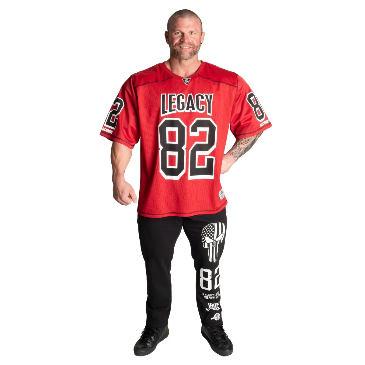 Better Bodies Legacy Football Tee - Chilli Red