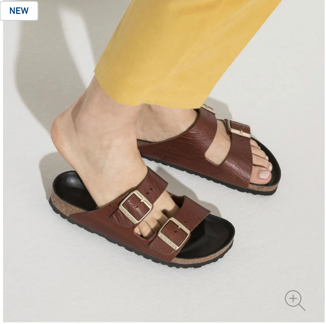 Birkenstock Arizona Cognac Embossed Leather Made In Germany