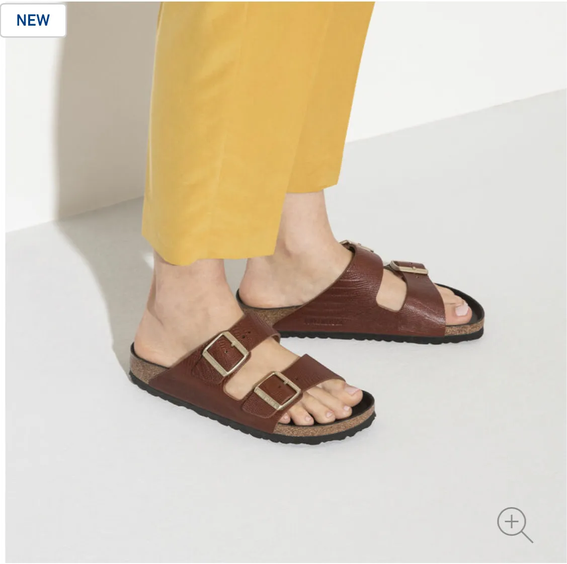 Birkenstock Arizona Cognac Embossed Leather Made In Germany