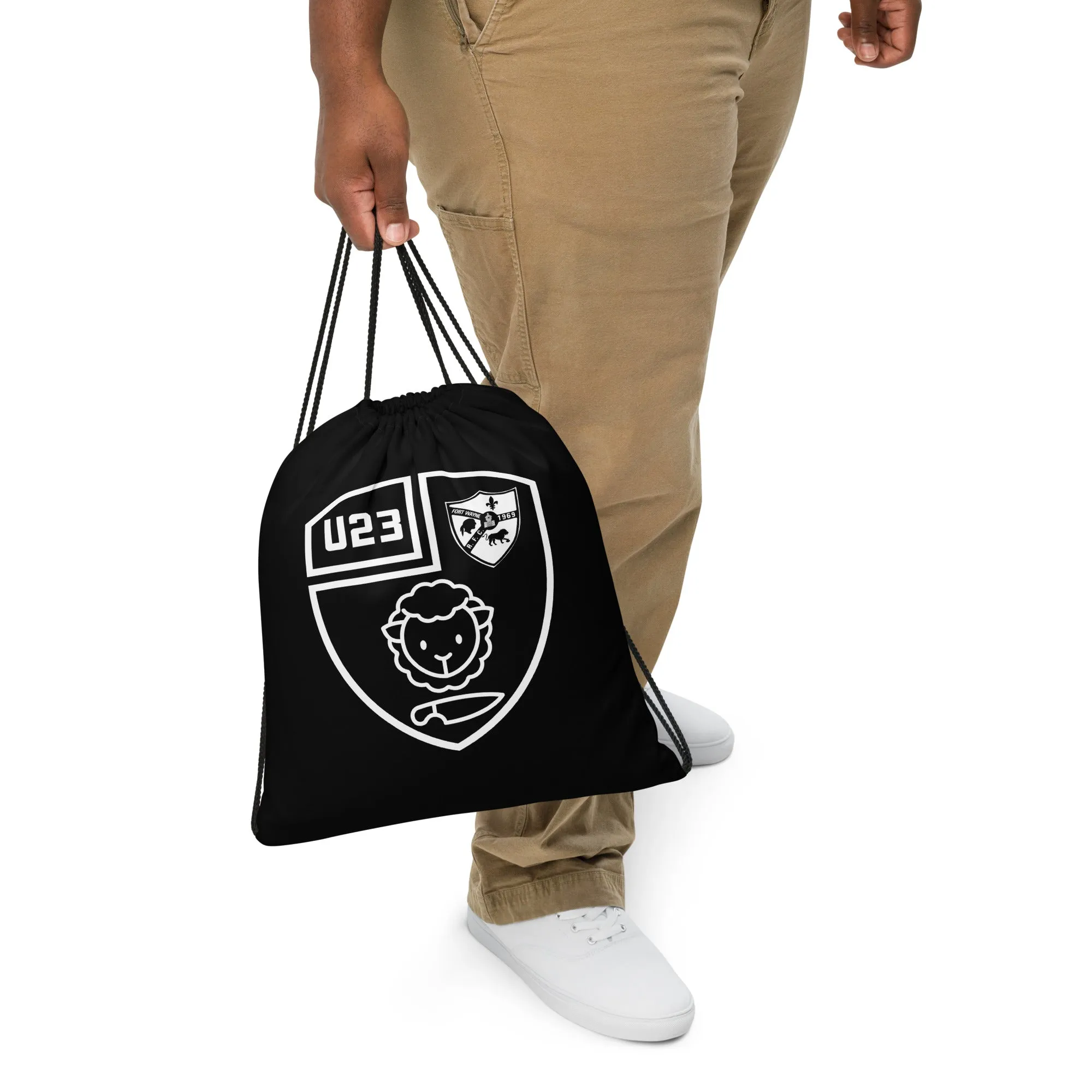 Black & Blue U23 Drawstring Bag