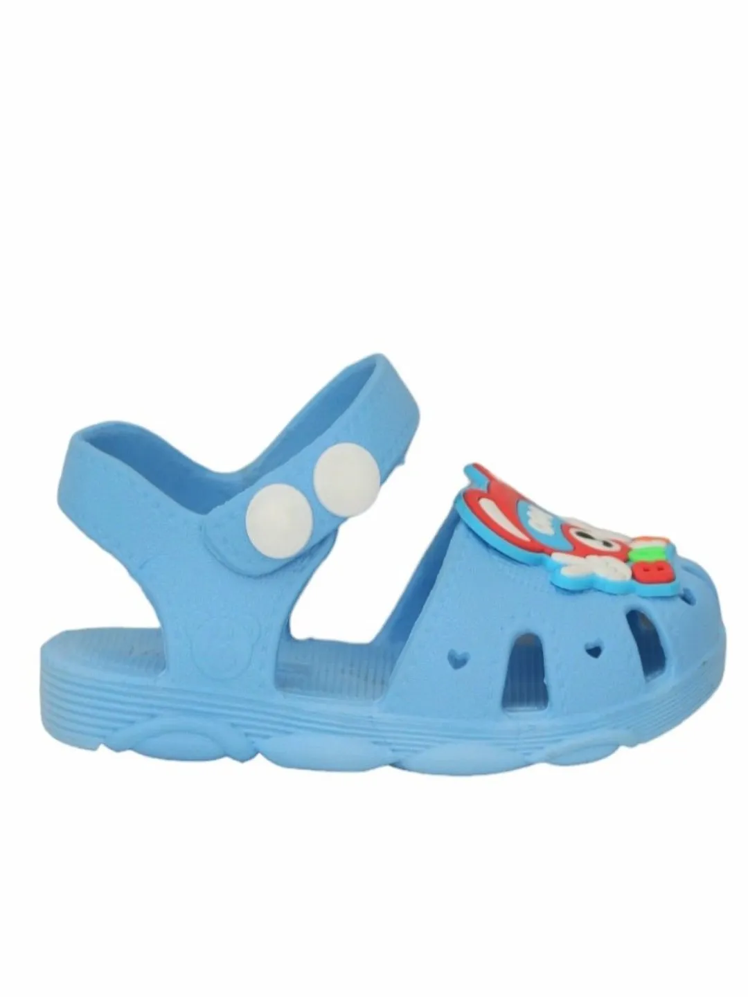 Blue Teddy Bear -Themed Sandals with Secure Strap for Boys