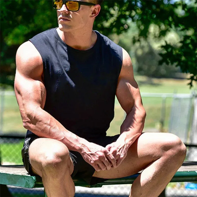 Bodybuilding Tank Tops Men Sports Sleeveless shirt Muscle