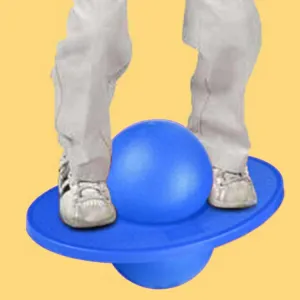 Bouncing Ball Explosion-proof Balance Outdoor Inflatable Exercise Jumping Balls Toys (Blue)