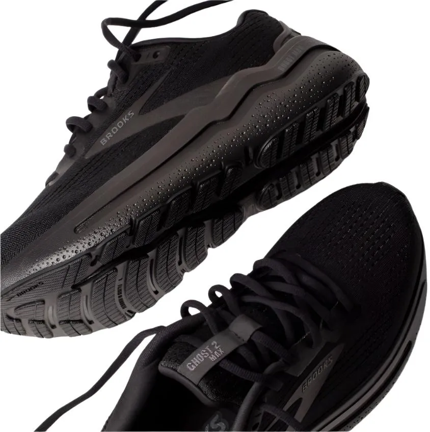 Brooks Mens Ghost Max 2 Trainer Black/Black/Ebony