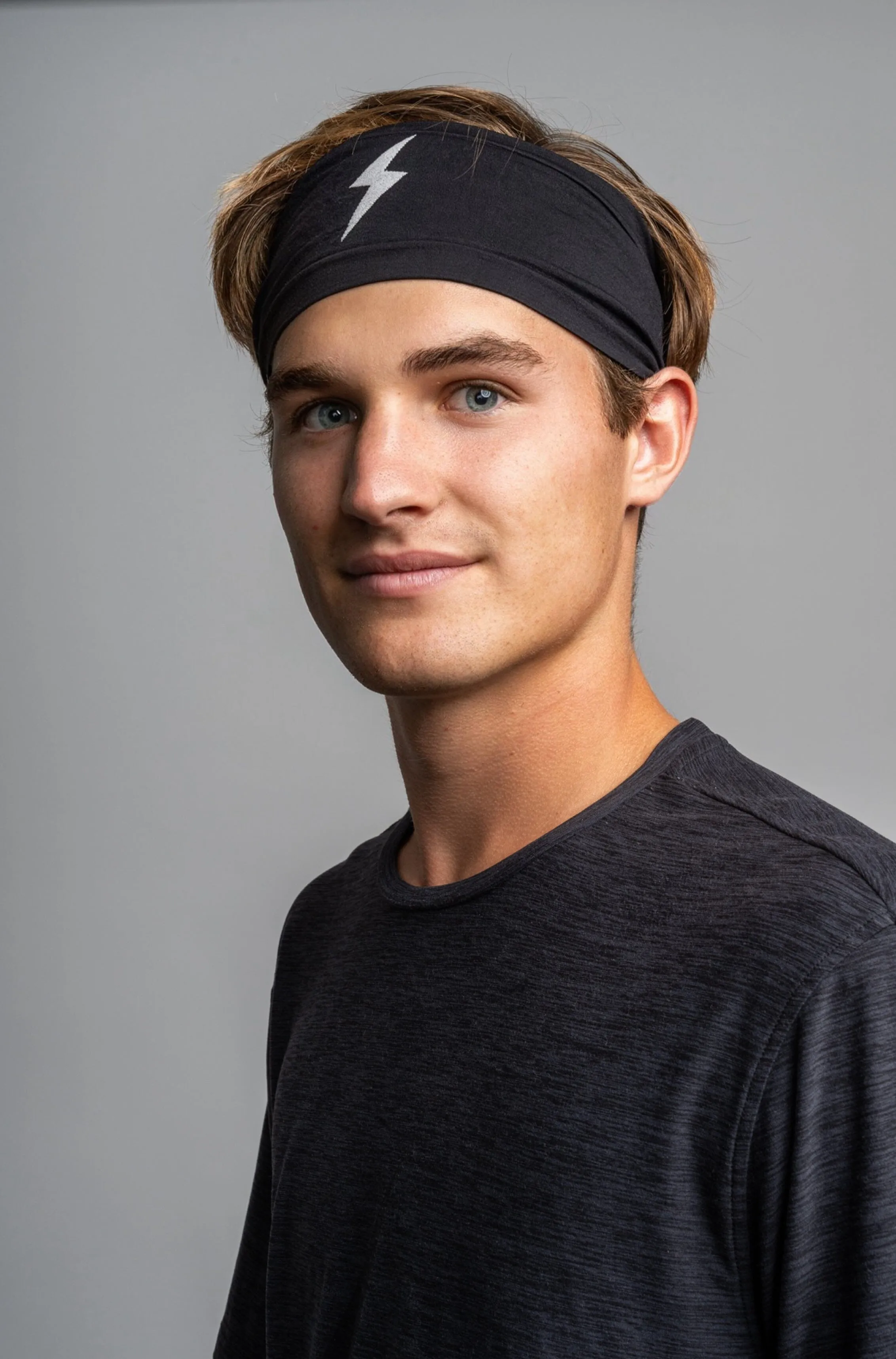 BRUCE BOLT Wide Performance Knit Headband - BLACK