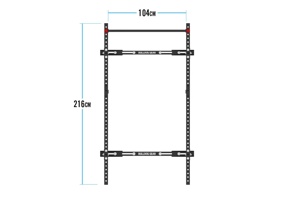 Bulldog Gear - Home Gym Series Wall Mounted Folding Gym Rack