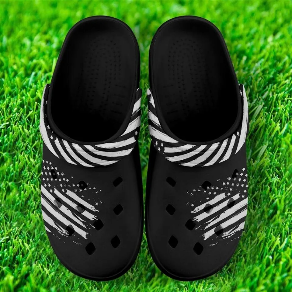 Business client gifts, Business Gifts For Clients Custom Clogs Shoes, American Flag for Clog Shoes, Printed Shoes Clogs-B06013