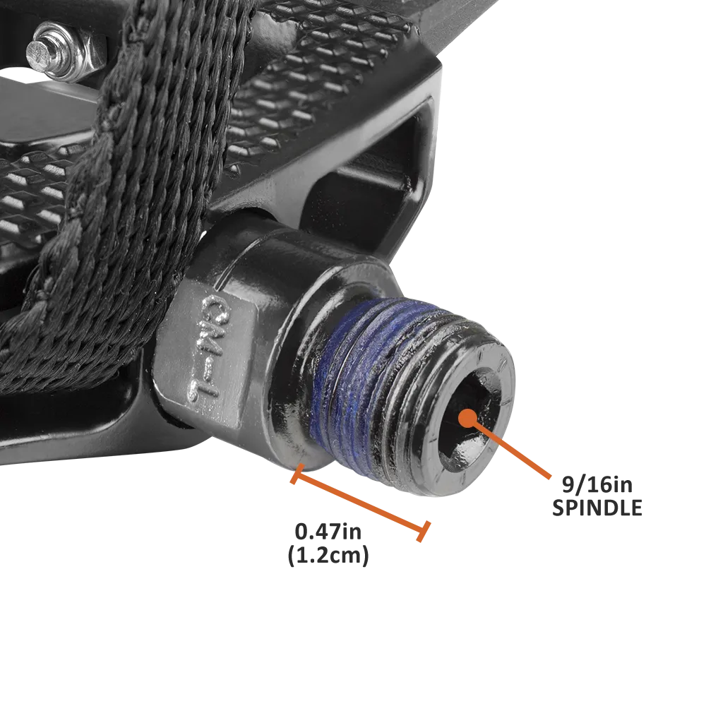 BV Bike 9/16in Pedals with Toe Clips (Shimano SPD Cleats included) | BV-PD-S5