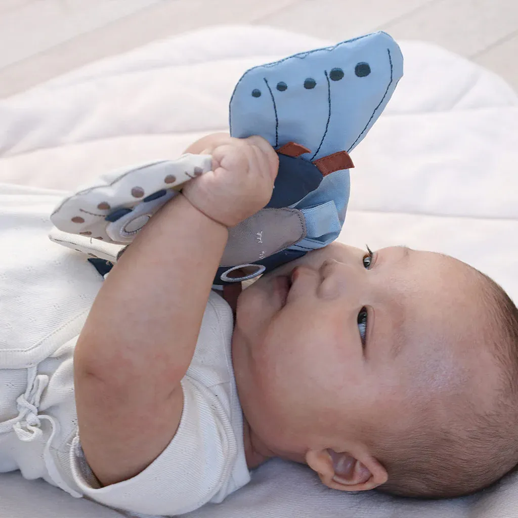 Cam Cam Copenhagen, Activity Toy Butterfly, Sand/Blue