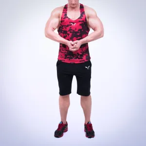 CAMO RED GYM STRINGER
