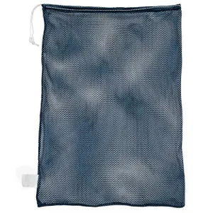 Champion Sports Mesh Sports Equipment Bag, Navy, 24x36 Inches - Multipurpose, Nylon Drawstring Bag with Lock and ID Tag for Balls, Beach, Laundry