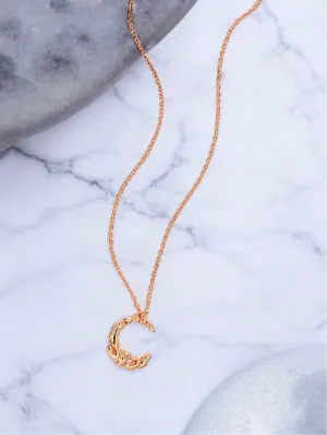 Christina - Irregular Water Flow Moon Necklace