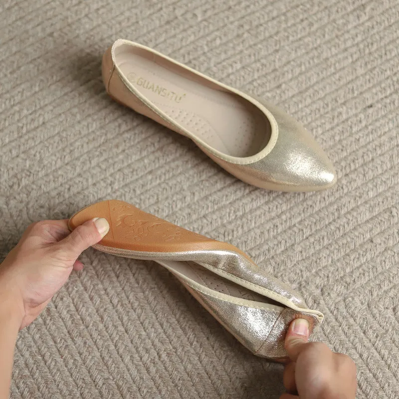 Cilool  Casual Comfort Dressy Flats For Wedding Bling Sparkly Bridal Shoes CF404
