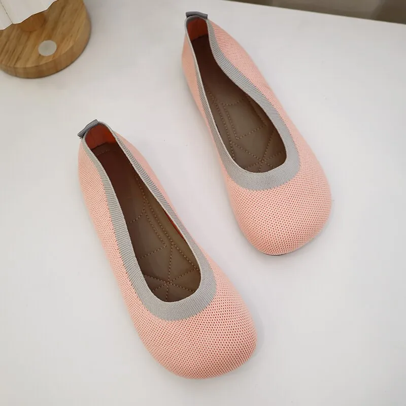 Cilool Weaving Breathable Loafers  Comfortable Walking Casual Flats Shoes WF10