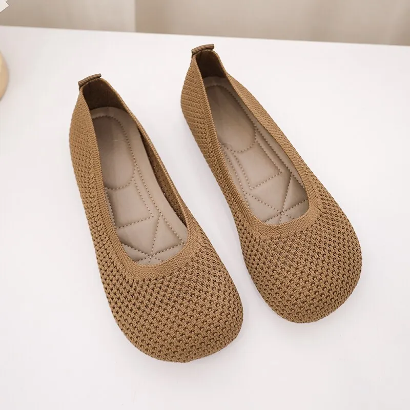 Cilool Weaving Breathable Loafers  Comfortable Walking Casual Flats Shoes WF10
