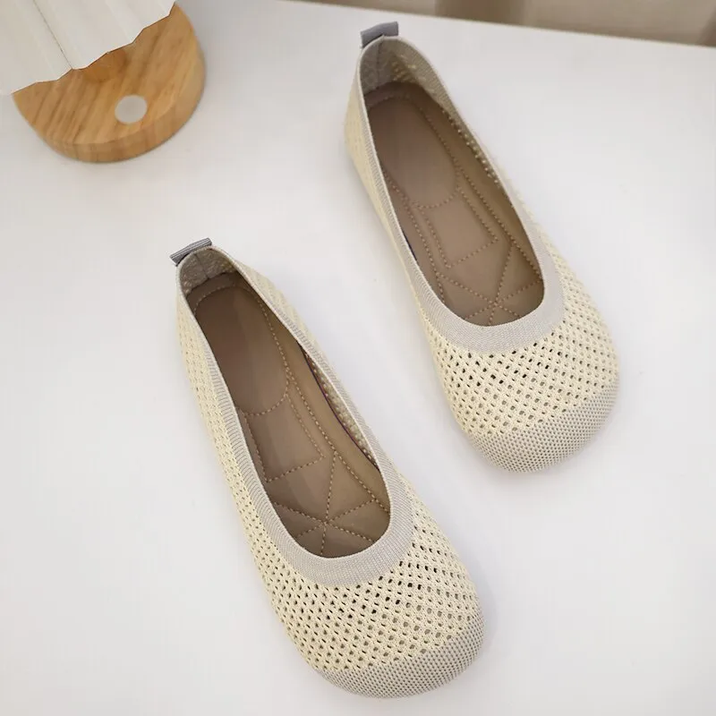 Cilool Weaving Breathable Loafers  Comfortable Walking Casual Flats Shoes WF10