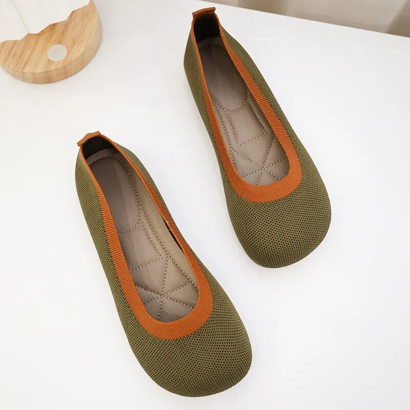 Cilool Weaving Breathable Loafers  Comfortable Walking Casual Flats Shoes WF10