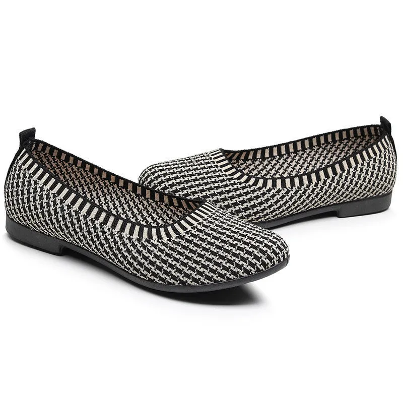 Cilool Weaving Breathable Loafers  Comfortable Walking Casual Flats Shoes WF14