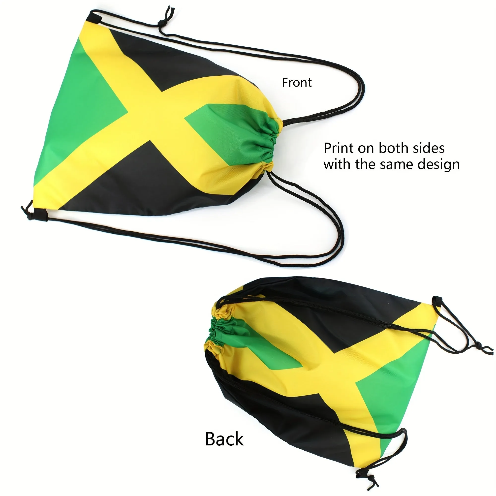 Colorblock Pattern Drawstring Backpack Sleek Lightweight Storage Bag