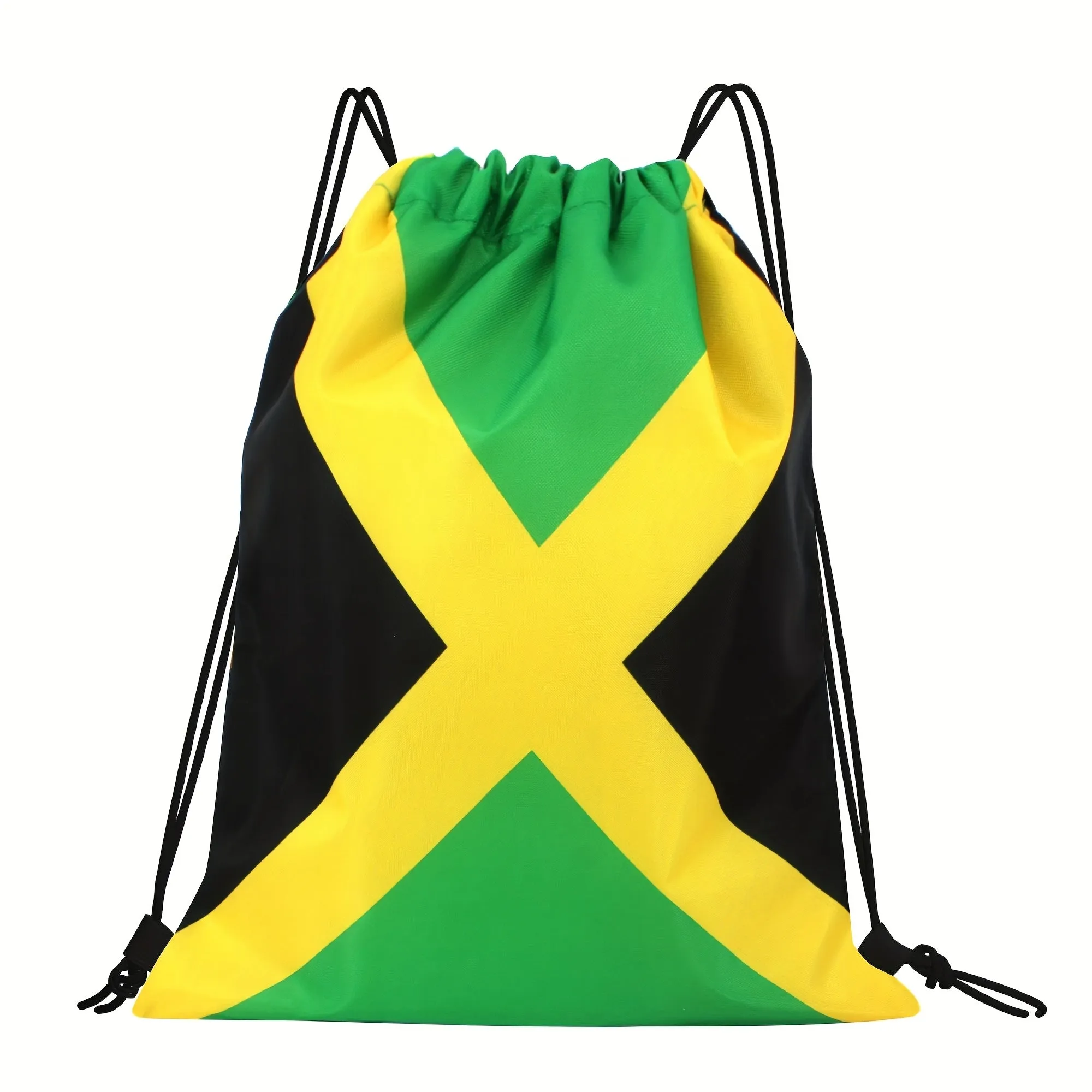 Colorblock Pattern Drawstring Backpack Sleek Lightweight Storage Bag