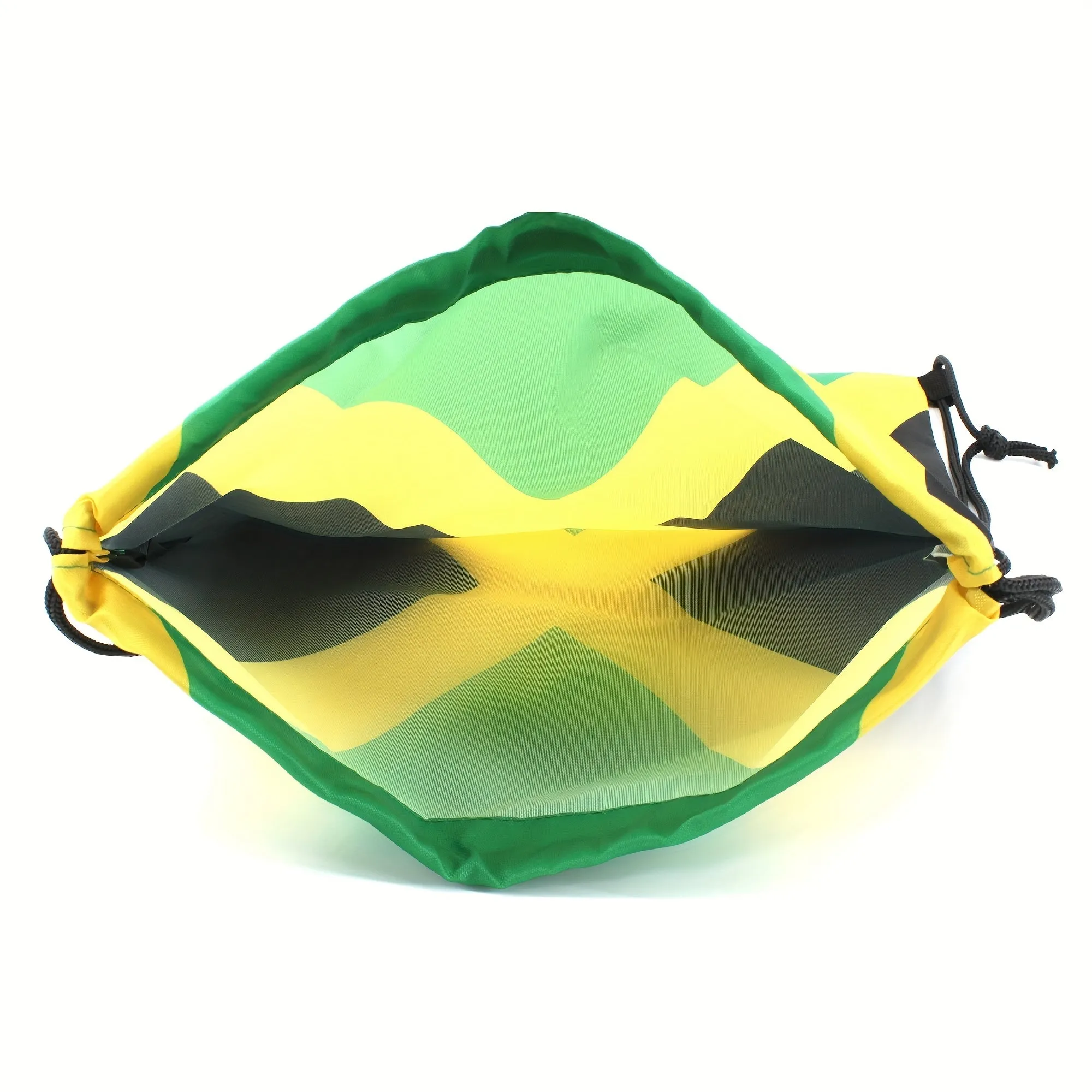 Colorblock Pattern Drawstring Backpack Sleek Lightweight Storage Bag