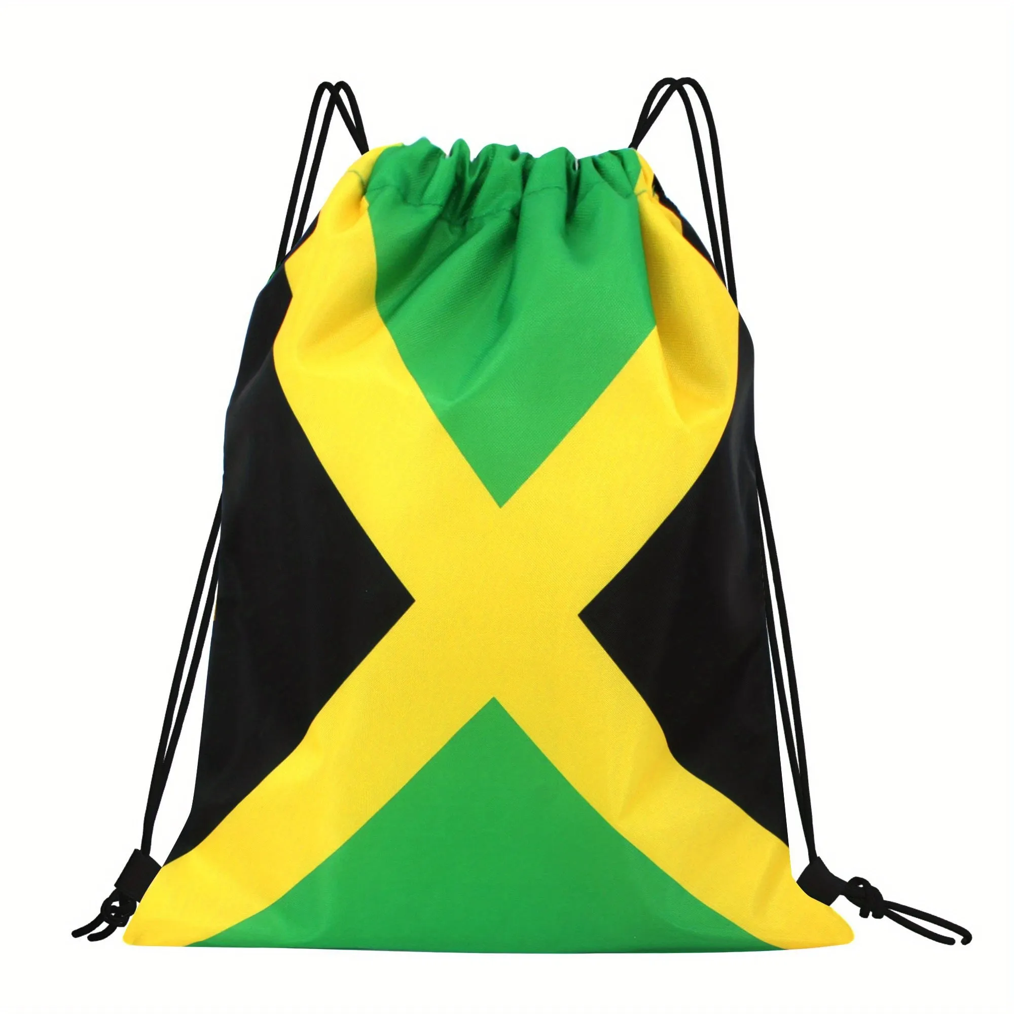 Colorblock Pattern Drawstring Backpack Sleek Lightweight Storage Bag