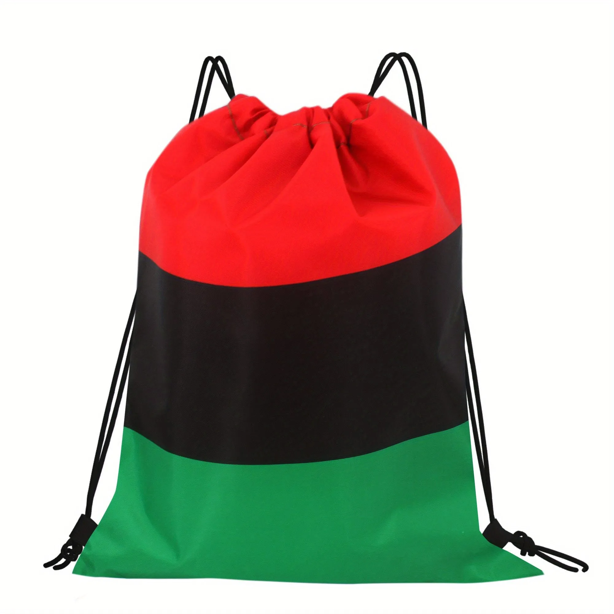 Colorblock Pattern Drawstring Backpack Sleek Lightweight Storage Bag