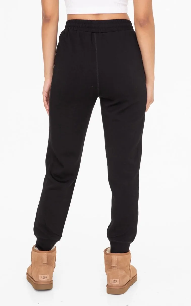 Contrast seam black joggers