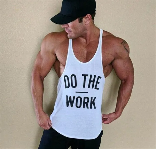 Cotton Gyms Tank Tops Men Sleeveless Tanktops For Boys Bodybuilding Clothing Undershirt Fitness Stringer Vest