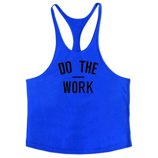 Cotton Gyms Tank Tops Men Sleeveless Tanktops For Boys Bodybuilding Clothing Undershirt Fitness Stringer Vest