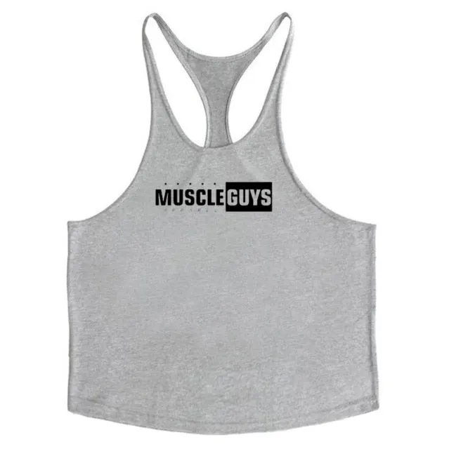 Cotton Gyms Tank Tops Men Sleeveless Tanktops For Boys Bodybuilding Clothing Undershirt Fitness Stringer Vest