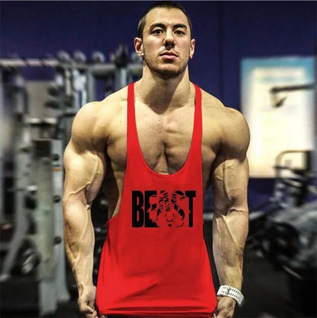 Cotton Gyms Tank Tops Men Sleeveless Tanktops For Boys Bodybuilding Clothing Undershirt Fitness Stringer Vest