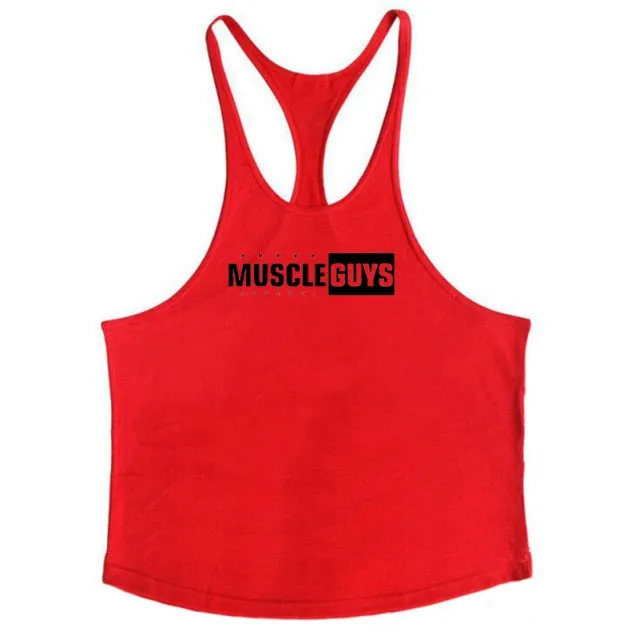 Cotton Gyms Tank Tops Men Sleeveless Tanktops For Boys Bodybuilding Clothing Undershirt Fitness Stringer Vest