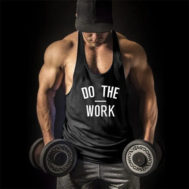 Cotton Gyms Tank Tops Men Sleeveless Tanktops For Boys Bodybuilding Clothing Undershirt Fitness Stringer Vest