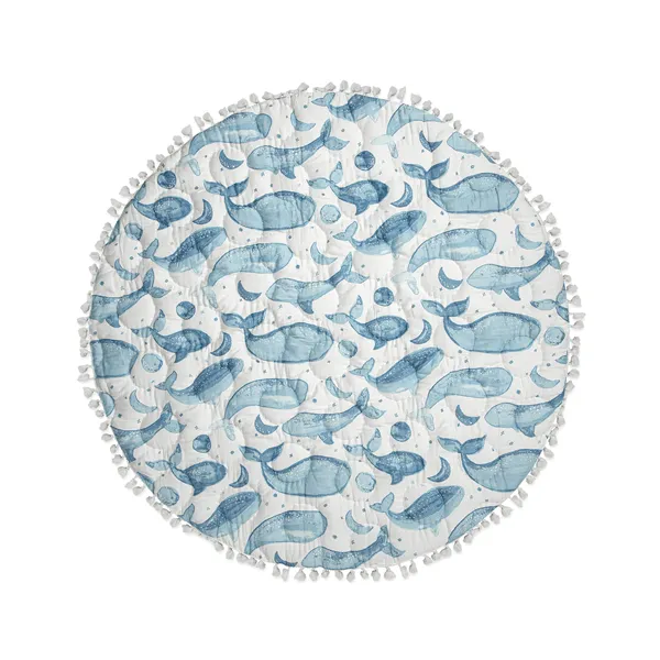 Crane Caspian Quilted Baby Playmat - Whales