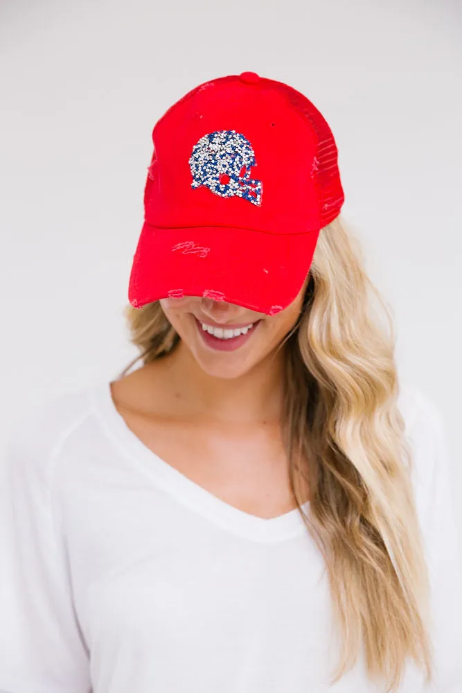 CUSTOM FOOTBALL HELMET PATCH HAT