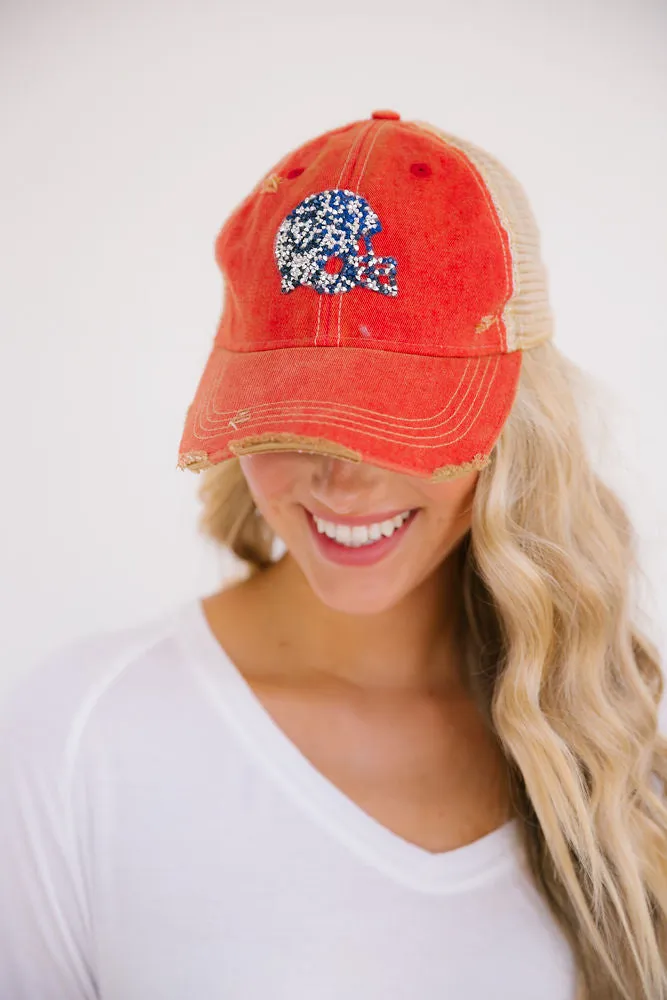 CUSTOM FOOTBALL HELMET PATCH HAT