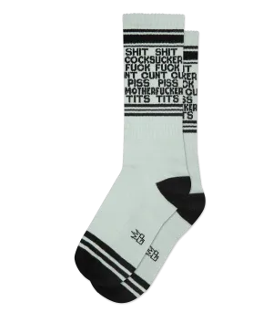 Dirty Words Ribbed Gym Sock