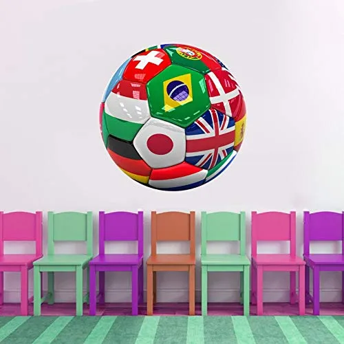 DivineDesigns™ Football States Wall Sticker | Wall Sticker for Living Room/Bedroom/Office and All Decorative Stickers