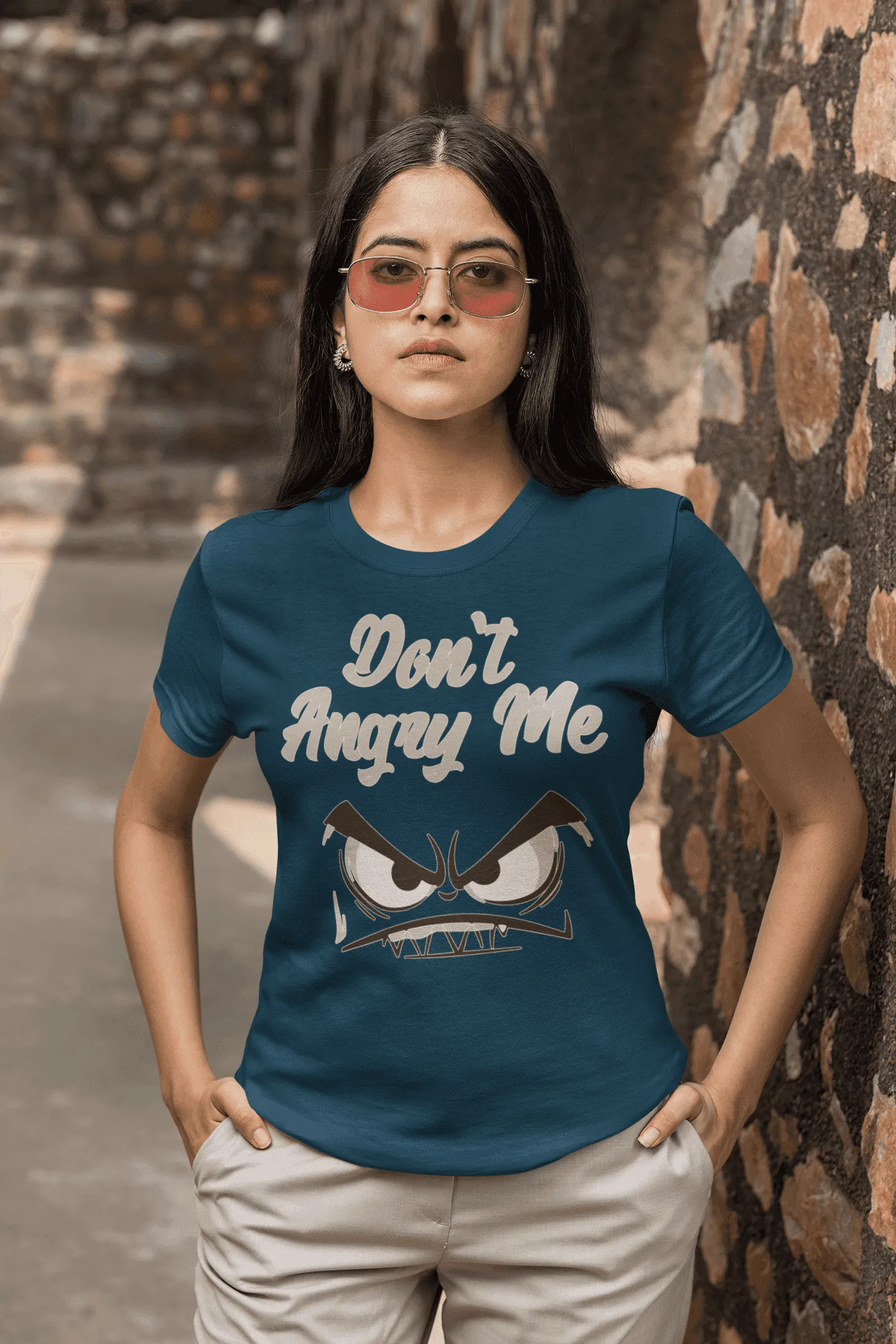 Don't Angry Me" Women's Cotton T-Shirt