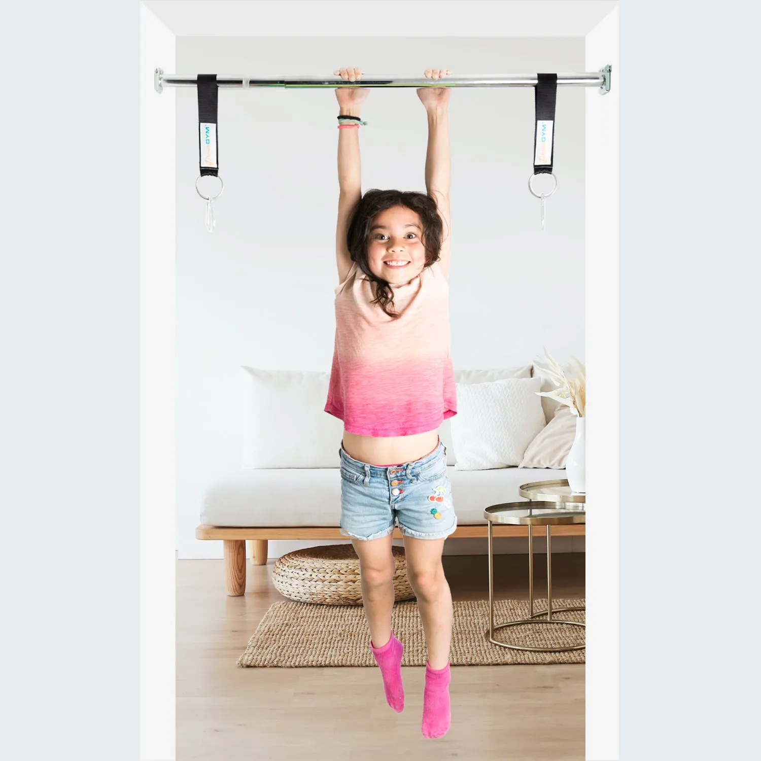Doorway Trapeze Bar and Gym Rings Combo - Green