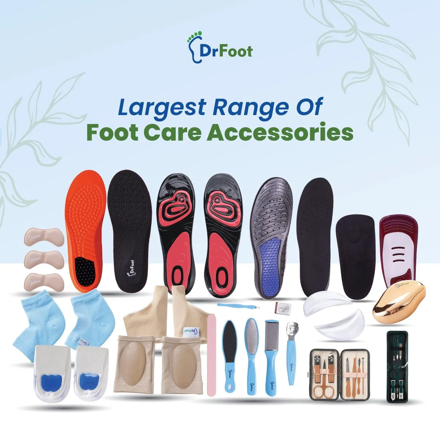 Dr Foot | Insole for Shoes Men | Arch Support for Flat Feet | Flat Feet Arch Support Insole|Shoe Insole|Gel Insoles for Men|Plantar Fasciitis|Slim Back Pain Relief Product|Orthotics|Medium -Pack Of 2