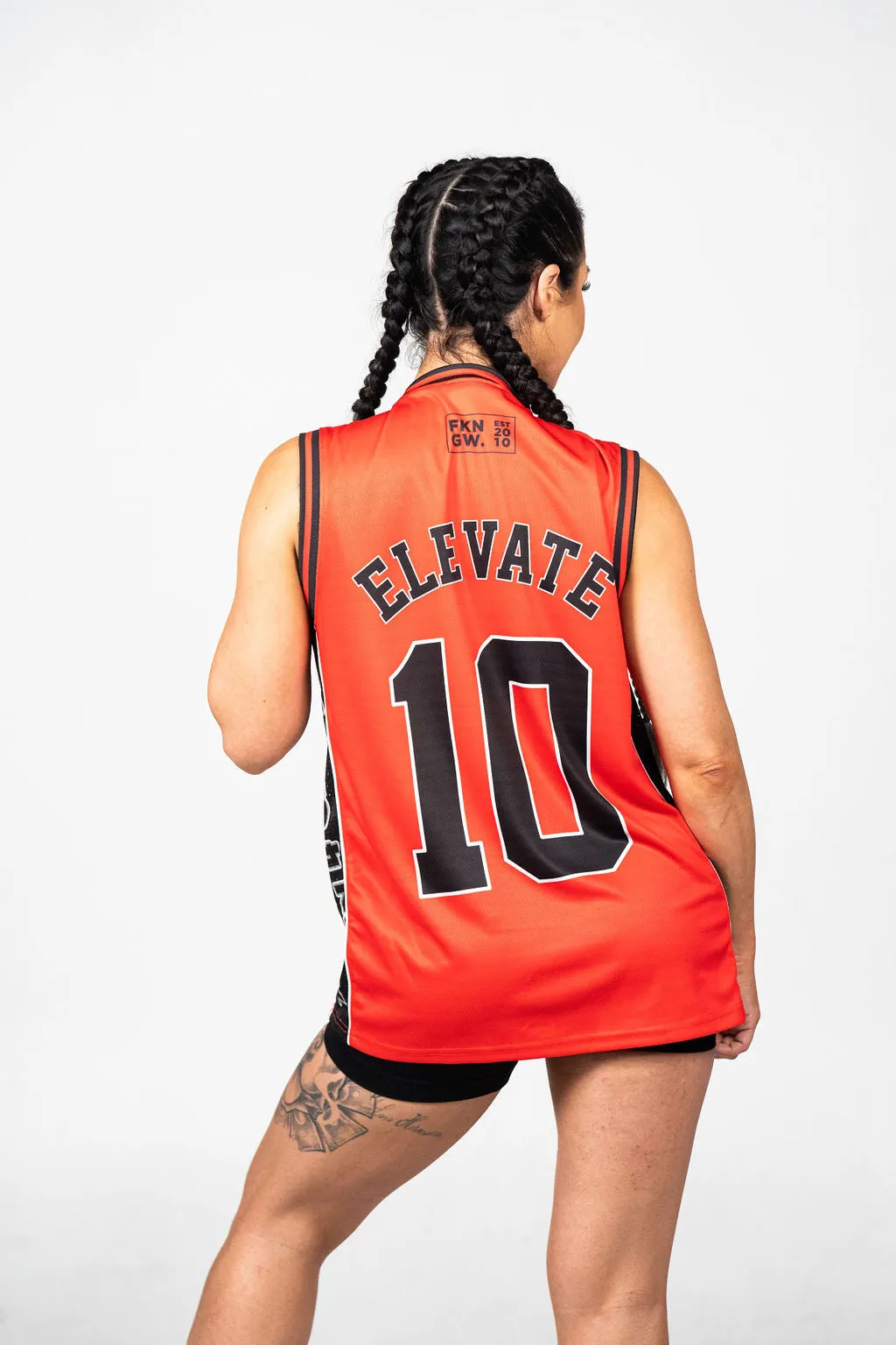 Elevate | Women's Gym Training Basketball Jersey | Red