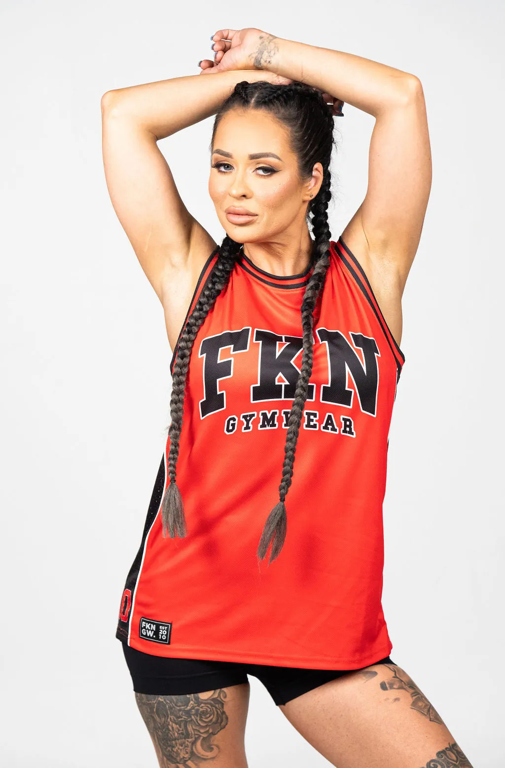 Elevate | Women's Gym Training Basketball Jersey | Red