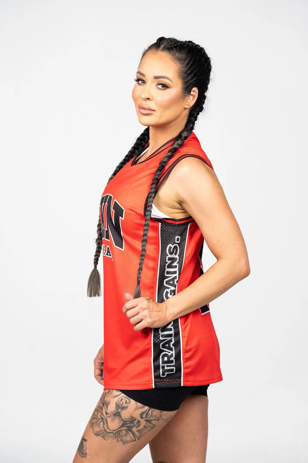 Elevate | Women's Gym Training Basketball Jersey | Red