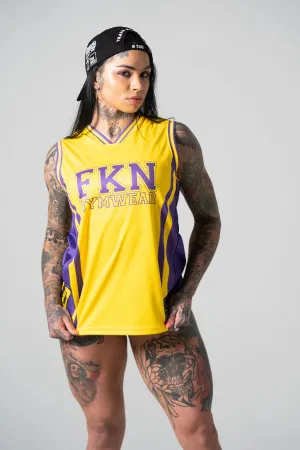 Elevate | Women's Gym Training Basketball Jersey | Yellow