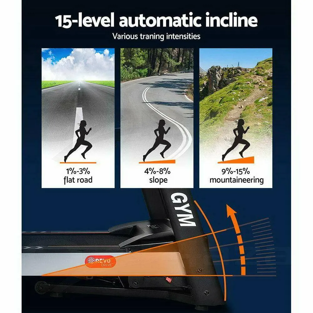 Everfit Treadmill Electric Auto Incline Home Gym Fitness Excercise Machine 450mm