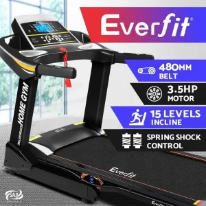 Everfit Treadmill Electric Auto Incline Home Gym Fitness Excercise Machine 480mm