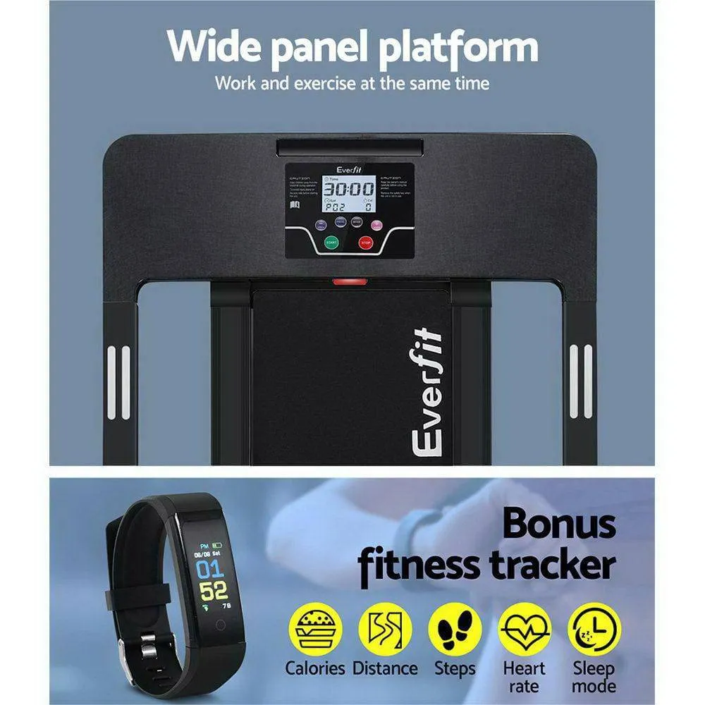 Everfit Treadmill Electric Home Gym Fitness Excercise Fully Foldable 420mm Black